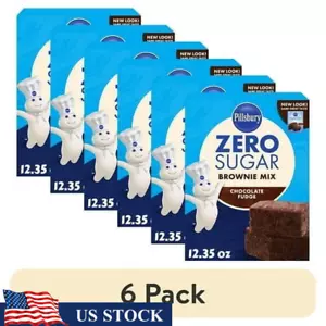 Zero Sugar Chocolate Fudge Brownie Mix 6 Pack Sugar Free Baking Mix Desserts New - Picture 1 of 10
