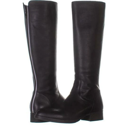 Steve Madden Womens Journal Black Riding BOOTS Shoes 6 Medium (b M) BHFO 8411