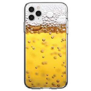 Clear Case for iPhone (Pick Model) Beer Glass Foam Bubbles