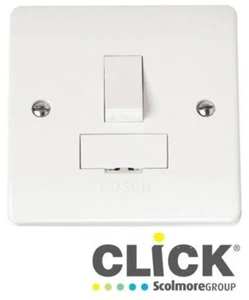 Click Mode Scolmore 13A D/P white fused switched spur CMA651 without flex outlet - Picture 1 of 1