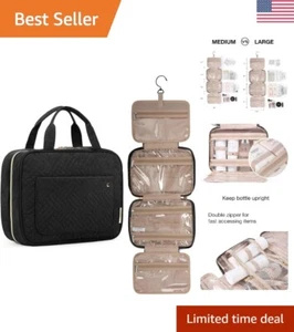 Water-Resistant Toiletry Bag Travel Organizer - Large Capacity - Hanging Hook - Picture 1 of 8