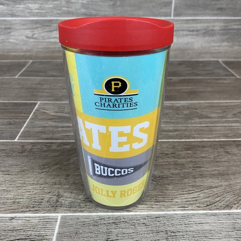 Pittsburgh Pirates Charities MLB Tervis Tumbler with Red Lid 16oz Cover