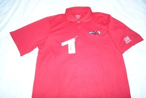 hickory crawdads polo shirt men large red breathable milb minor league baseball