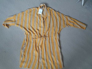 topshop yellow stripe dress