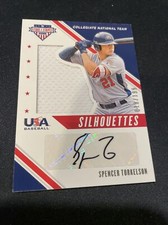 2020 PANINI STARS & STRIPES USA BASEBALL SPENCER TORKELSON JERSEY/AUTO 018/199