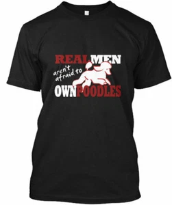 Real Men Own Poodle T-Shirt Made in the USA Size S to 5XL - Picture 1 of 1