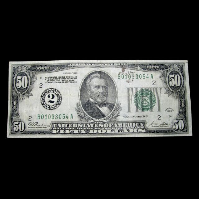 $50 US Small Size Paper Money Notes for sale