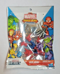 Playskool Marvel Super Hero Adventures Rare ERROR - Spider-Man in Iron Man Bag