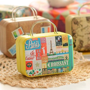 Mode Various Small Tin Storage Gift Case Metal Jars Box Vintage Icon Rectangular
