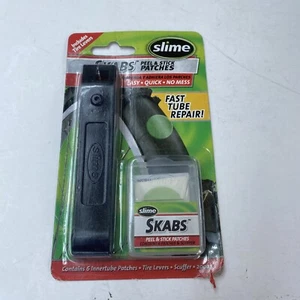 SLIME SKABS PEEL & STICK PATCHES FAST TUBE REPAIR TYRE LEVER AND SCUFFER - Picture 1 of 3