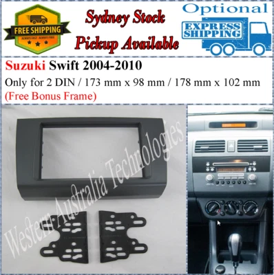Fascia facial se adapta a Suzuki Swift 2004-2010 kit de tablero doble dos 2 DIN Foto 1 de 4