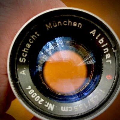 Rare Schacht  Munchen 135mm F4.5Albinar Lens for Praktica Screw Mount With Case! - Image 1 of 4
