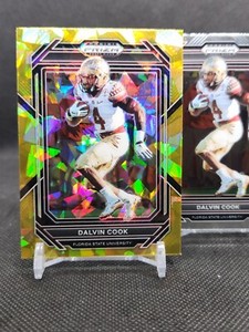 Dalvin Cook - 2023 Prizm Draft Picks - Gold Cracked Ice And Base - Vikings