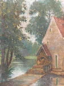 Antik Landschaft Postimpressionniste Öl auf Leinwand Sign, Vermutet De Bretagne - Bild 1 von 12