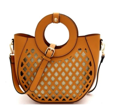 Conjunto de bolsa e bolsa satchel marrom Isabelle 2 em 1 nova com etiquetas - Imagem 1 de 4