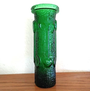 Vintage Stelvia Wayne Husted Antigua Green Glass Vase Jar No Lid MCM Italy 9.75” - Picture 1 of 11