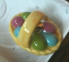 Nora Fleming Easter Basket Mini A Tisket A Tasket w/ Eggs Ceramic Charm A214