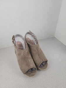 Report Tan Open Toe High Heel Shoes Women's 7 Delta - Picture 1 of 7