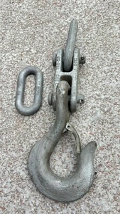 Vantage Heavy Duty Alloy Eye Hook with Latch,double Clovis Link & Link Ring Set - Picture 1 of 16