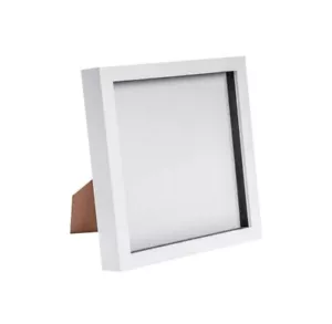 Rinkit 3D White Deep Box Photo Frame 8x8 - Picture 1 of 4