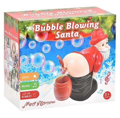 Bubble Blowing Santa - Máquina de bolhas de peido com luzes piscantes e presente de música - Imagem 1 de 4