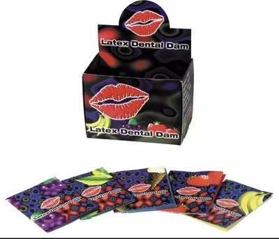 5 X Trust Dam Latex Dental Dam Flavored - FEMALE ORAL SEX Condom - Image 1 of 4