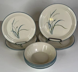 Menge 12 Vintage Corelle COASTAL BREEZE - 4 Abendessen & 4 Mittagessen Teller & 4 Schüsseln - Bild 1 von 12