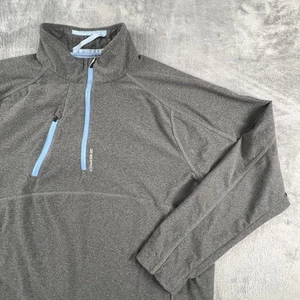Zero Restriction Pullover Mens Medium Large Gray Tour Series Quarter Zip Golf - Picture 1 of 13