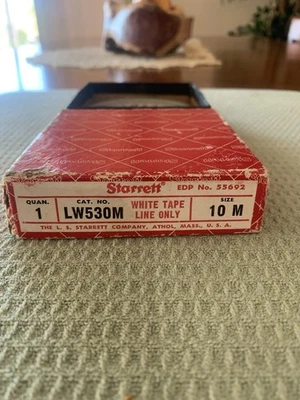 Línea de cinta blanca Starrett solo talla 10-M nunca usada Foto 1 de 2