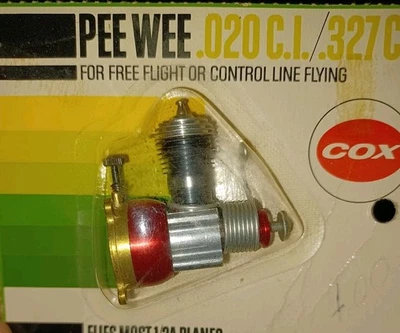 “Vintage Cox Pee Wee .020 RC Model Airplane Engine – NOS Glow/Nitro 1/2A – New - Image 1 of 2