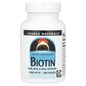 Biotin, 5,000 mcg , 200 Tablets - Picture 1 of 2