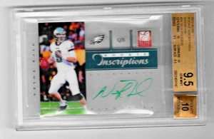 2012 Donruss Elite Inscription Green Ink auto autograph Nick Foles #10 Eagles RC - Picture 1 of 4