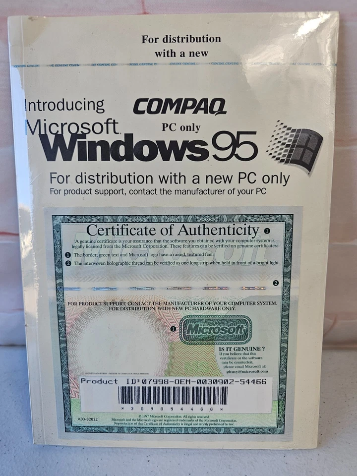 Introducing Microsoft Windows 95 Manual & CD Factory Sealed  - Image 1 of 1
