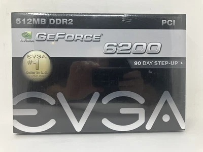 NEW EVGA GeForce 6200 512MB DDR2 PCI 90 Dat Step-Up 512-P1-N402-LR Graphics Card - Image 1 of 4