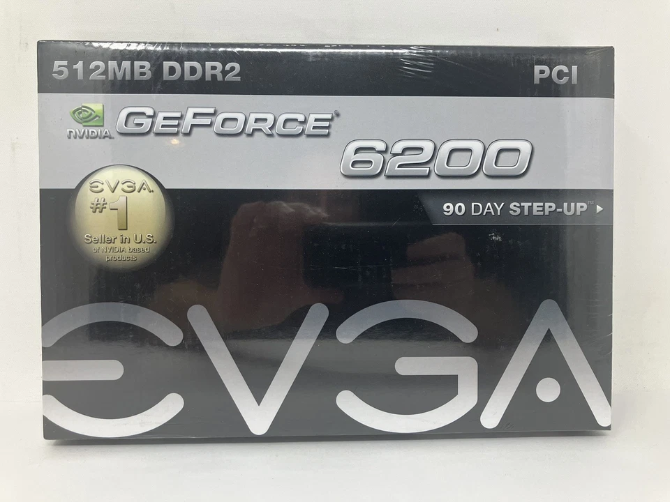 NEW EVGA GeForce 6200 512MB DDR2 PCI 90 Dat Step-Up 512-P1-N402-LR Graphics Card - Image 1 of 4