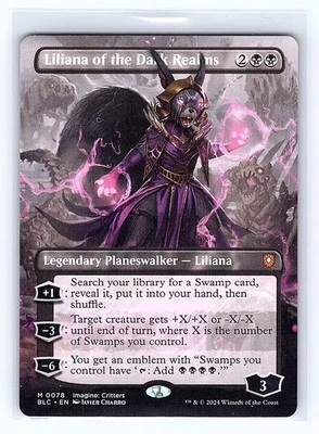 Liliana of the Dark Realms (Borderless) - Near Mint MTG Commander: Bloomburrow - Image 1 of 2