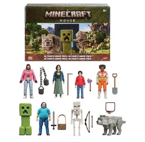 Minecraft Movie Ultimate Action Figure Pack ZOMBIE STEVE DENNIS GARRETT 8 NEW - Picture 1 of 6