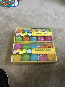 2 Packs of 10 Patio Indoor Outdoor Colorful Paper Lanterns Lights Camping RV NIB - Picture 1 of 5