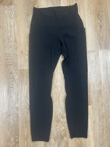 Lululemon Damenhose 6 schwarz hoch geschnitten Tasche Leggings Yoga Activewear Fitnessstudio - Bild 1 von 7