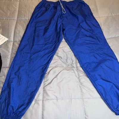 Dodger Men’s Blue Vintage Elastic Baggie Nylon Gym Pants Size XXL Made In USA - Image 1 of 4