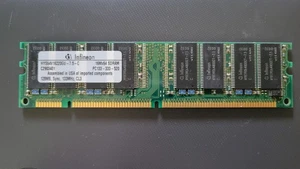 Infineon 128MB PC133 CL3 168-Pin UDIMM RAM Memory Module / HYS64V16220GU-7.5-C - Picture 1 of 2