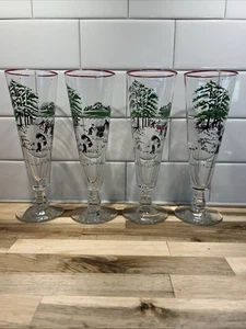 4 PILSNER VETRO BIRRA STEINS COUNTRY FARM PIEDI LIBBY VINTAGE ARTICOLI DA BAR RICAMBI - Foto 1 di 5