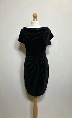 Ilse Jacobsen Velvet Party Dress Size S Small Black Velour Christmas Festive - Image 1 of 4