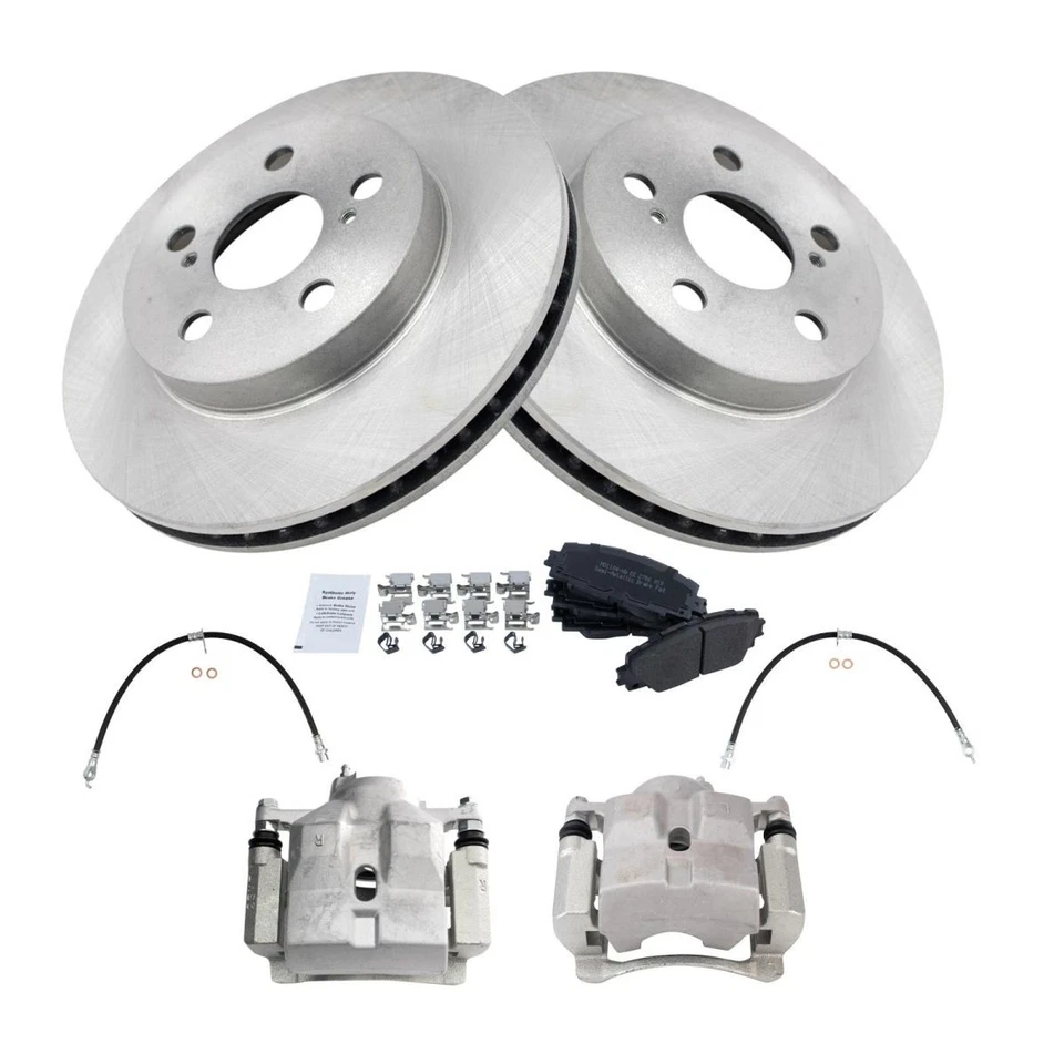 Kit de pastillas de freno delanteras y rotor semimetálico para Toyota Prius 18 Prius Prime 16-18 Foto 1 de 4