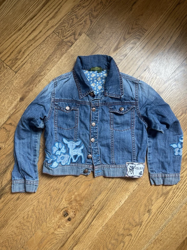 Chaqueta vaquera Oilily para niñas con detalles de ciervo talla 128 8Y bordada Foto 1 de 4