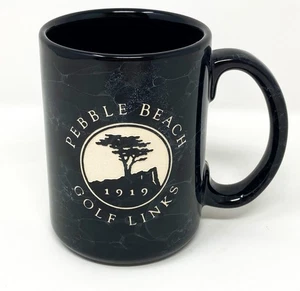 PEBBLE BEACH Golf Links 1919 schwarz marmoriert Kaffeebecher - Bild 1 von 3