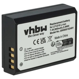 Batterie pour Canon EOS 1100D 2000D 1200D 4000D 1300D Kiss X50 800mAh 7,2V - Photo 1/9
