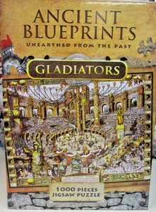 1000 Piece Jigsaw Puzzle - Ancient Blueprints Unearthed From Past - Gladiators - Picture 1 of 5