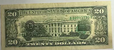 1985 $20 Overprint on Back Error Fr.2075-B serial number on Back Many errors - Image 1 of 2