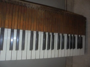 38000 antike Jugendstil Tastatur DEKO 5 Oktaven 94x30cm Kunstobjekt gut - Bild 1 von 5